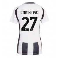 Camiseta Juventus Andrea Cambiaso #27 Primera Equipación Replica 2024-25 para mujer mangas cortas